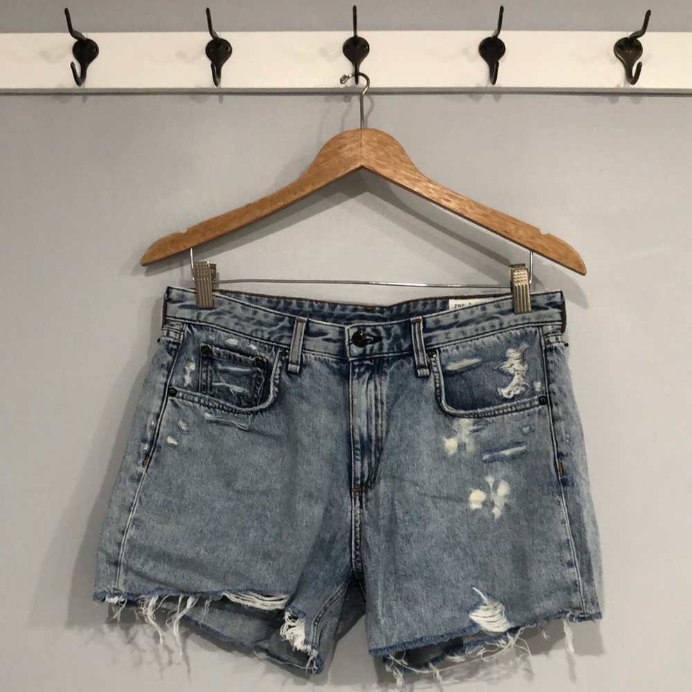 Rag & Bone Dre High-rise Distressed Denim Shorts